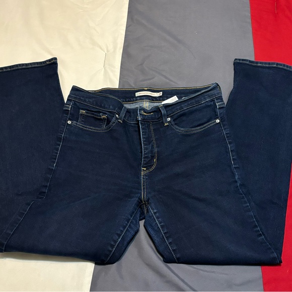 Levi's Dark Blue Straight Leg Women's Jeans - Picture 5 of 7